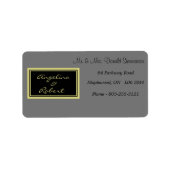Modern elegant Light Grey and Gold Script Wedding Etiket (Voorkant)