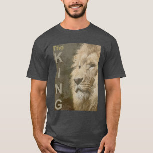 Modern Elegant Lion Mannen Charcoal Heather T-shirt