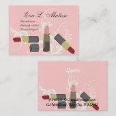 Modern Elegant Lipstick Mode MUA Makeup Artist Visitekaartje (Voorkant / Achterkant)