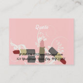 Modern Elegant Lipstick Mode MUA Makeup Artist Visitekaartje (Achterkant)