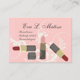 Modern Elegant Lipstick Mode MUA Makeup Artist Visitekaartje