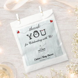 Modern Elegant Little Gentleman Baby shower Schatt Bedankzakje