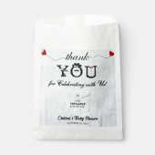 Modern Elegant Little Gentleman Baby shower Schatt Bedankzakje (Voorkant)