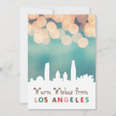 Modern Elegant Los Angeles City Skyline Kaart (Voorkant)