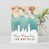 Modern Elegant Los Angeles City Skyline Kaart (Staand voorkant)