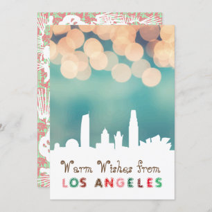 Modern Elegant Los Angeles City Skyline Kaart