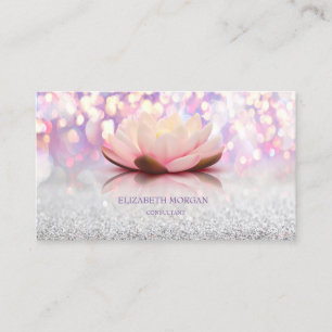 Modern Elegant Lotus Bokeh Visitekaartje