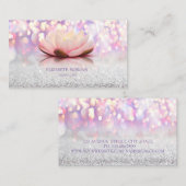 Modern Elegant Lotus Bokeh Visitekaartje (Voorkant / Achterkant)