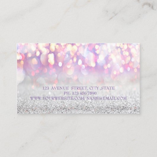 Modern Elegant Lotus Bokeh Visitekaartje (Achterkant)