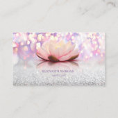 Modern Elegant Lotus Bokeh Visitekaartje (Voorkant)