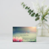 Modern Elegant Lotus Flower Visitekaartje (Staand voorkant)