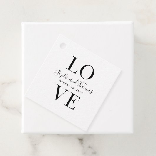 Modern Elegant Love Wedding Bedankjes Labels (In situ)