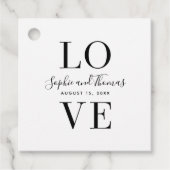 Modern Elegant Love Wedding Bedankjes Labels (Voorkant)