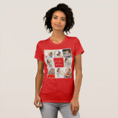 Modern Elegant Love You Grandma 8-Photo Collage T-shirt (Voorkant volledig)