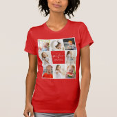 Modern Elegant Love You Grandma 8-Photo Collage T-shirt (Voorkant)