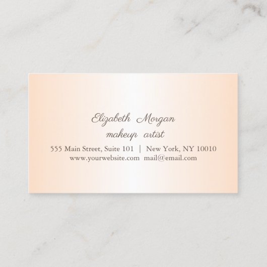 Modern Elegant, luchtig, harteloze Kaart Klantenkaartje (Achterkant)