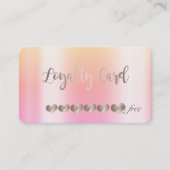 Modern Elegant, Luminous Ombre Hearts Klantenkaartje (Voorkant)