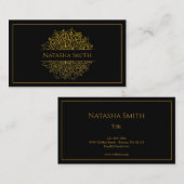 Modern Elegant Lux Gold Visitekaartje (Voorkant / Achterkant)