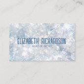 Modern Elegant Luxe Blauw Kristal Diamant Visitekaartje (Voorkant)