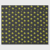 Modern Elegant Luxe Gouden Ster Kerstpatroon Cadeaupapier (Vlak)