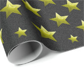 Modern Elegant Luxe Gouden Ster Kerstpatroon Cadeaupapier (Rol Hoek)