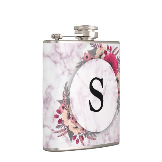 Modern Elegant Luxury Faux Glitter Hip Flask Heupfles (Rechts)
