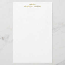Modern Elegant Luxury Gold, op maat gemaakt Briefpapier