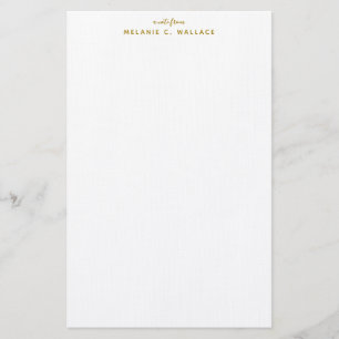 Modern Elegant Luxury Gold, op maat gemaakt Briefpapier