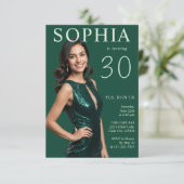 Modern Elegant Magazine Geïnspireerd op 30e verjaa Kaart (Staand voorkant)