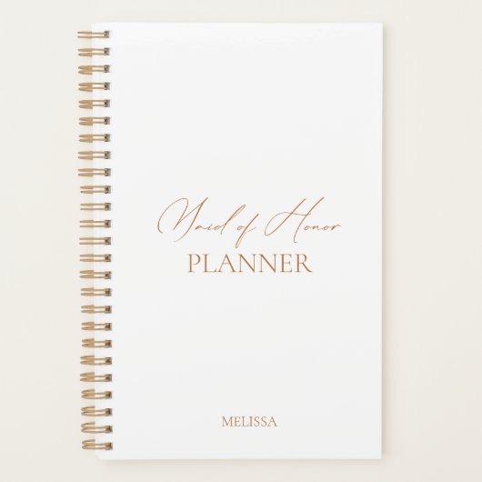Modern Elegant Maid of Honor Wedding Planner (Voorkant)