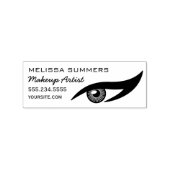 Modern Elegant Makeup Artist Eye Eyeliner Adres Rubberstempel (Afrduk)