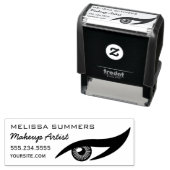 Modern Elegant Makeup Artist Eye Eyeliner Adres Zelfinktende Stempel (In situ)
