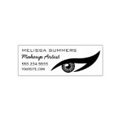 Modern Elegant Makeup Artist Eye Eyeliner Adres Zelfinktende Stempel (Design)