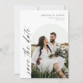 Modern Elegant Manuscript sparen de Uitnodiging va (Voorkant)