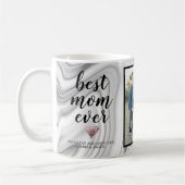 Modern Elegant Marble Best Mam Ever Photo Collage Koffiemok (Links)