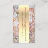 Modern Elegant Marble Gold Glitter, Scissors Visitekaartje (Achterkant)