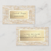 Modern Elegant Marble, Lijst Jewelry Designer Visitekaartje (Voorkant / Achterkant)