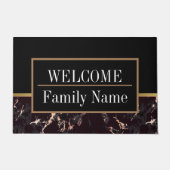 Modern Elegant Marble Welkom Deurmat (Voorkant)