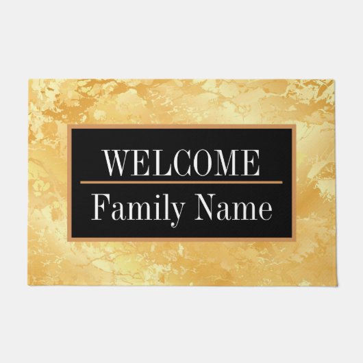 Modern Elegant Marble Welkom Deurmat (Voorkant)