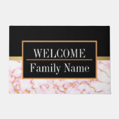 Modern Elegant Marble Welkom Deurmat (Voorkant)