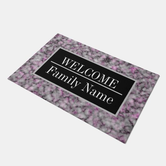 Modern Elegant Marble Welkom Deurmat (Schuin)