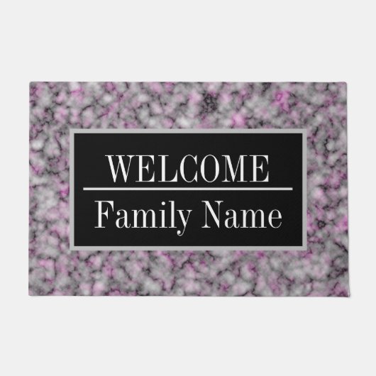 Modern Elegant Marble Welkom Deurmat (Voorkant)