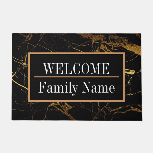 Modern Elegant Marble Welkom Deurmat (Voorkant)