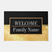 Modern Elegant Marble Welkom Deurmat (Voorkant)