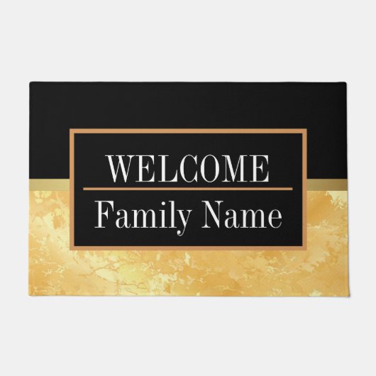 Modern Elegant Marble Welkom Deurmat (Voorkant)