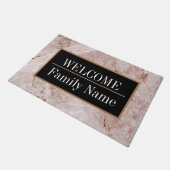Modern Elegant Marble Welkom Deurmat (Schuin)
