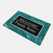 Modern Elegant Marble Welkom Deurmat (Schuin)