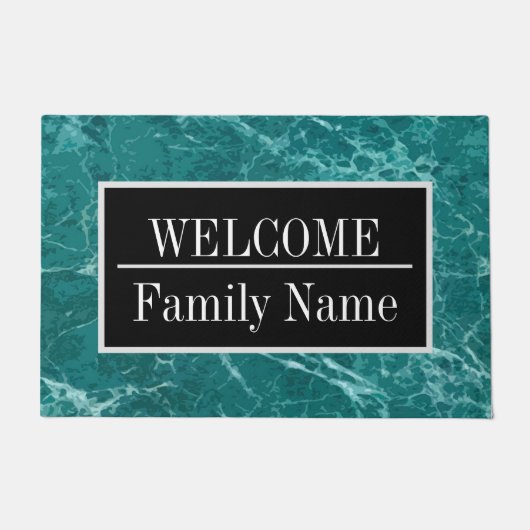 Modern Elegant Marble Welkom Deurmat (Voorkant)