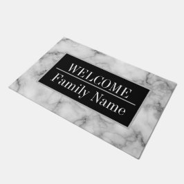 Modern Elegant Marble Welkom Deurmat