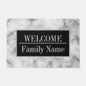 Modern Elegant Marble Welkom Deurmat (Voorkant)